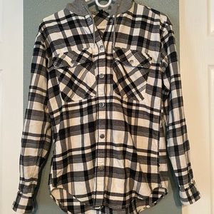 Plaid Flannel with Hood
